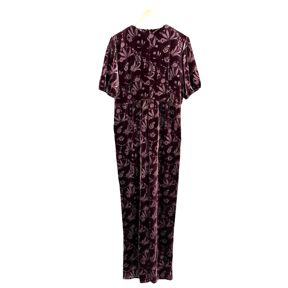 Disturbia Deception Snake Foil Print Velour Jumpsuit Size 14 Boho Whimsigoth - Picture 11 of 14